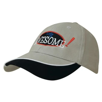 Brushed Heavy Cotton Cap with Indented Peak