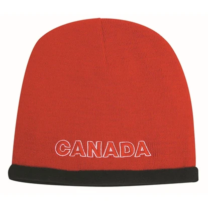 Roll-Down Acrylic and Polar Fleece Beanie
