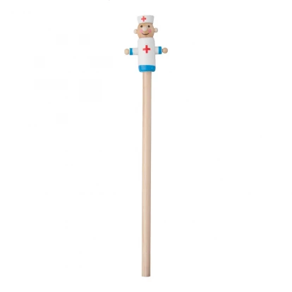 Wooden Pencil With Doctor Figure