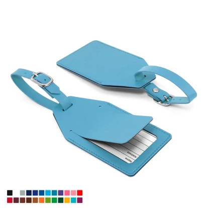 Angled Luggage Tag with security flap in Belluno