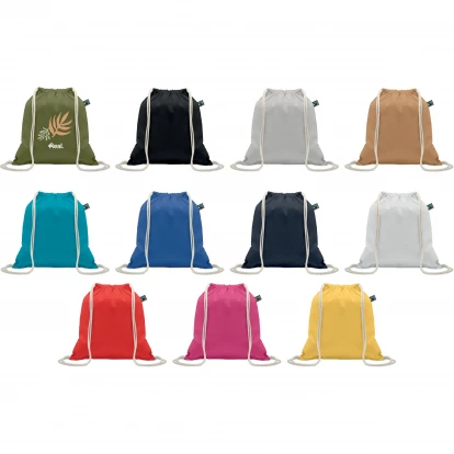 Colour Drawstring Bag Fairtrade 180gr