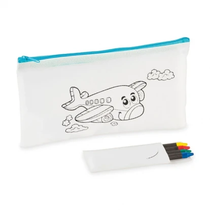 Pencil Case With 4 Crayons