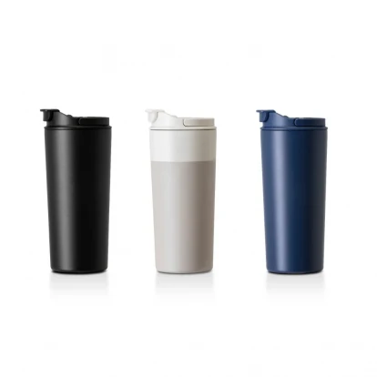 Latte Ceramic Lined Stainless Steel Cup 600ml