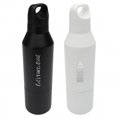 Odessy 600ml RCS Certified Recycled Stainless Steel Insulated Bottle With 300ml Cup