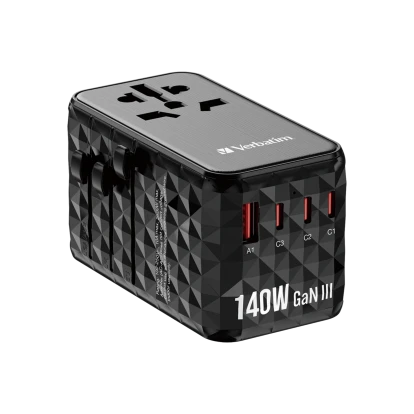 Verbatim UTA-10 GaN III 140W Universal Travel Adapter