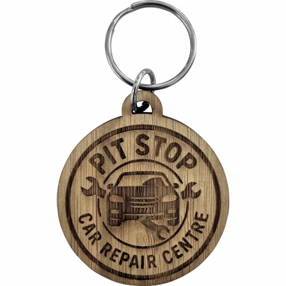 Graina Bamboo Keyring (Round)
