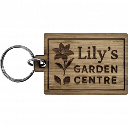 Elora Bamboo Keyring (Rectangle-Short)